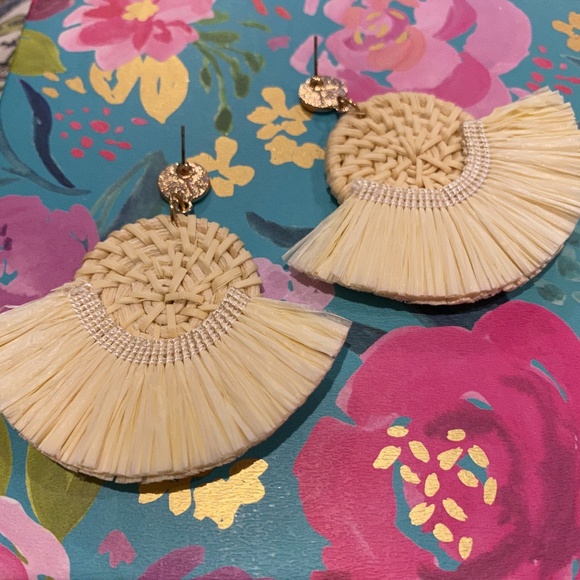 Bohemian Rattan Handmade Statement Earrings - Picture 5 of 8